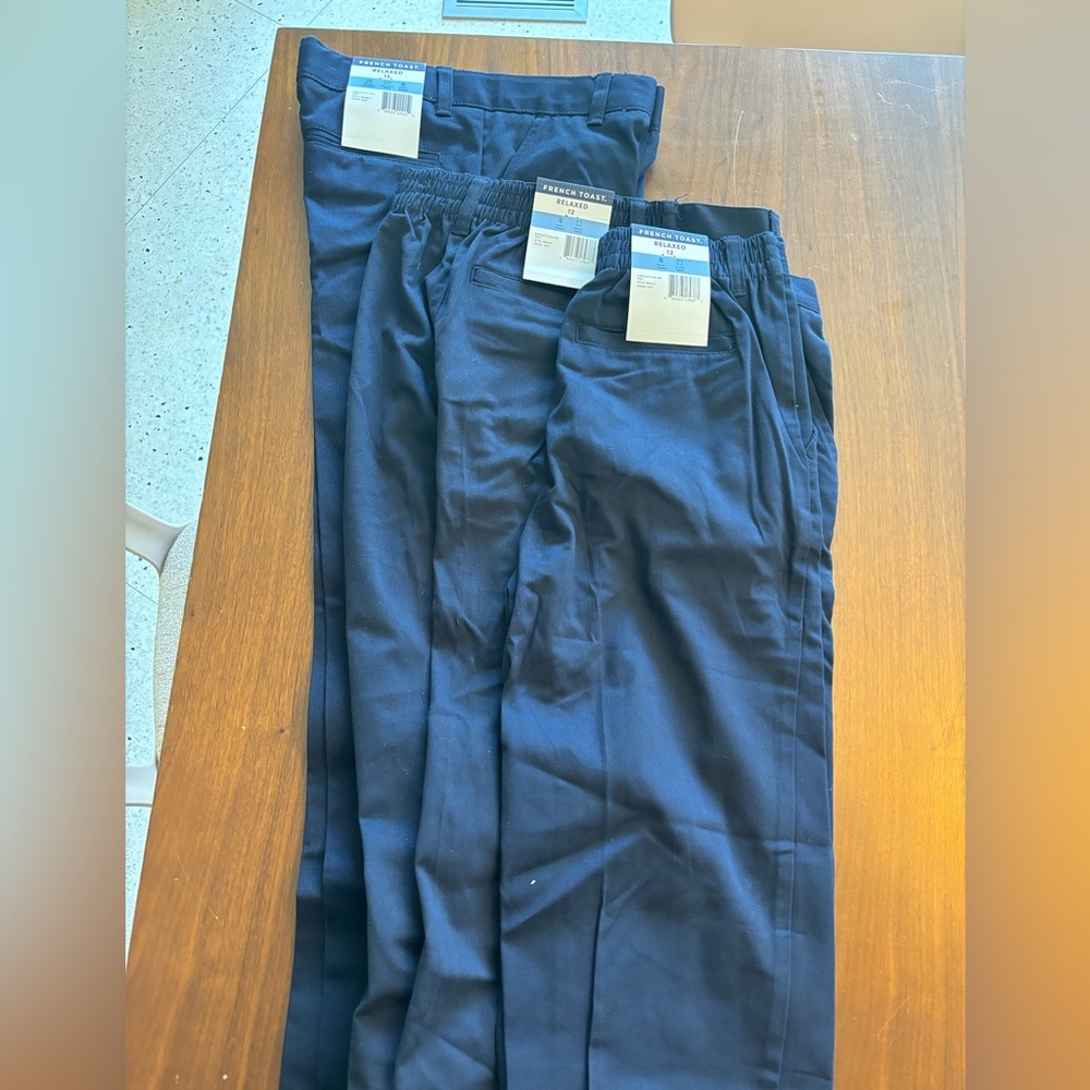 3 pairs of French Toast boys uniform pants